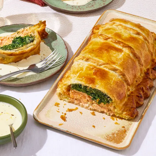 Saumon en croûte & sauce à la crème