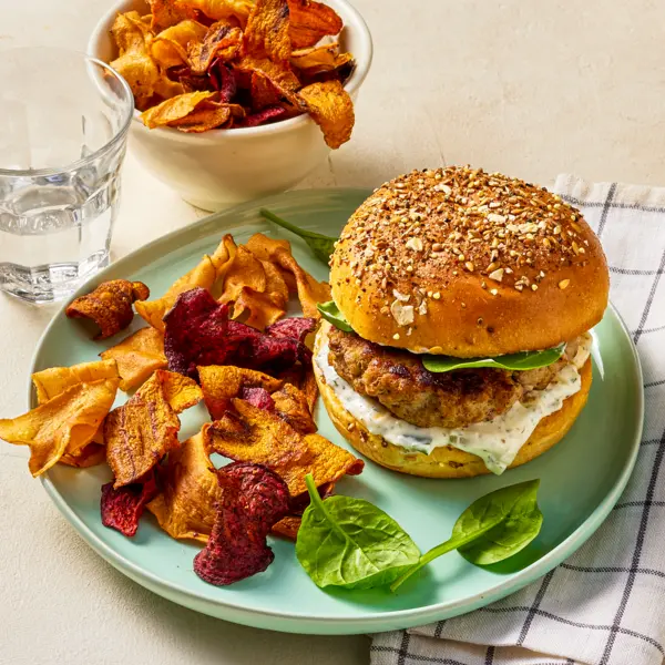 Burgers veau tzatziki