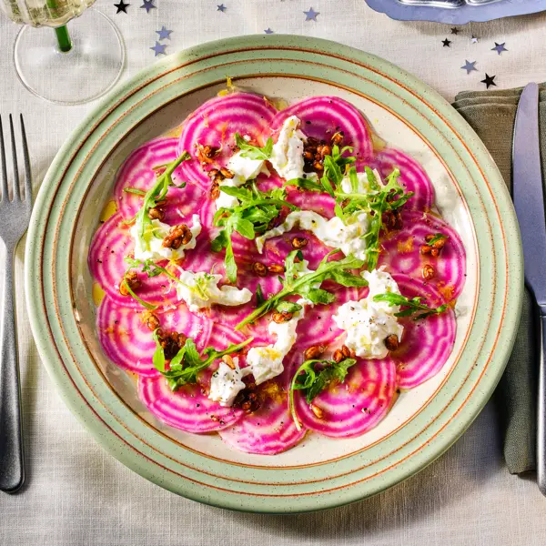 Carpaccio gourmand de betteraves Chioggia