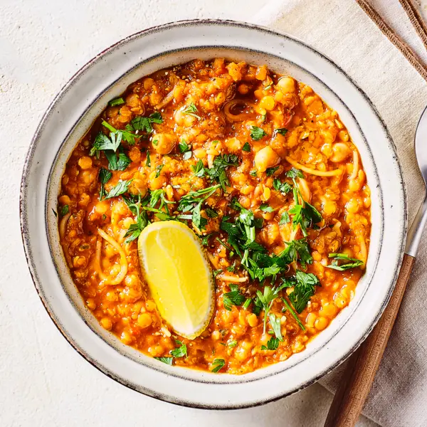 Soupe de lentilles piquantes à la marocaine