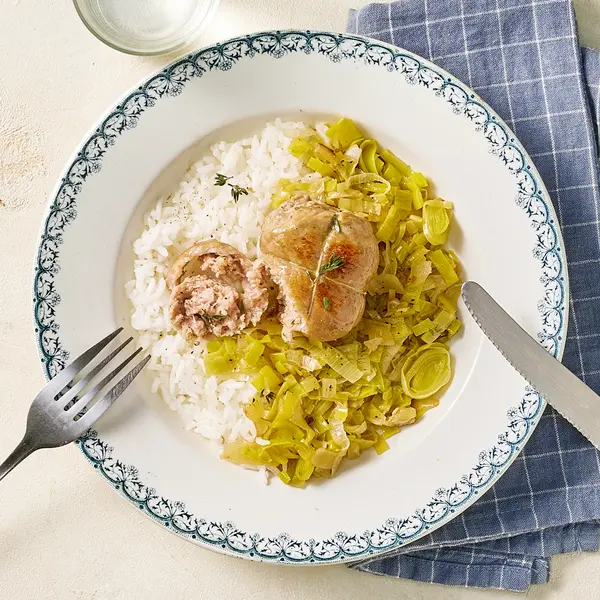 Paupiettes aux poireaux & vin blanc