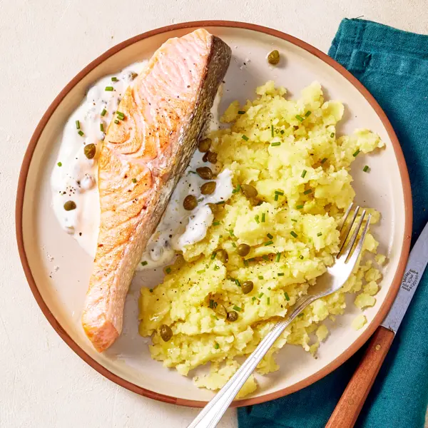 Saumon sauce aux câpres