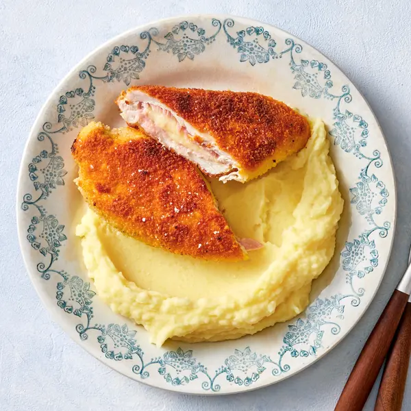 Cordon bleu et purée maison