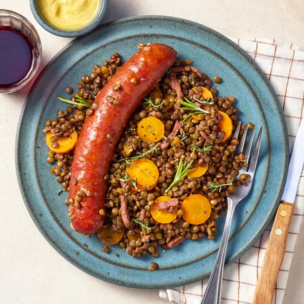 Saucisses-lentilles