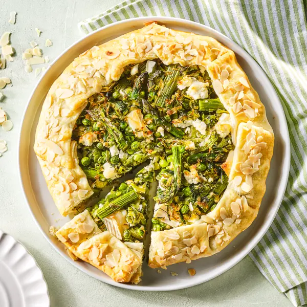 Tarte aux légumes verts et chèvre