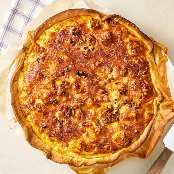 Quiche potimarron, lardon & comté