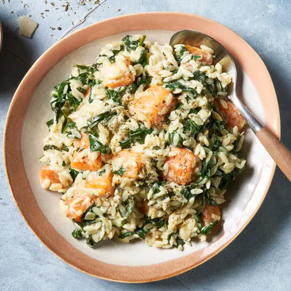 Orzo aux épinards et courge