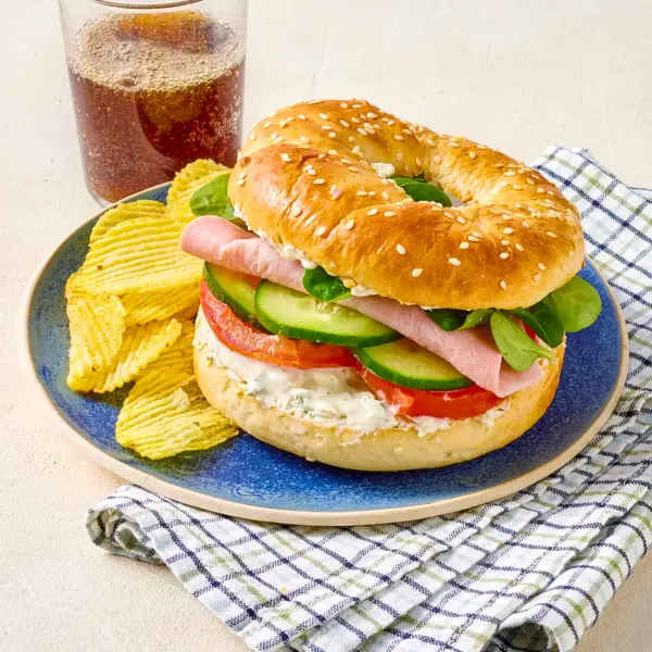 Bagel au jambon blanc et au Boursin