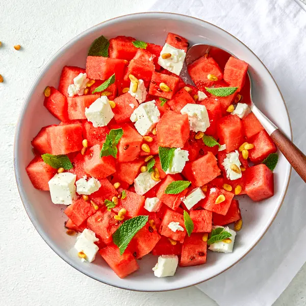 Salade de pastèque, feta & menthe
