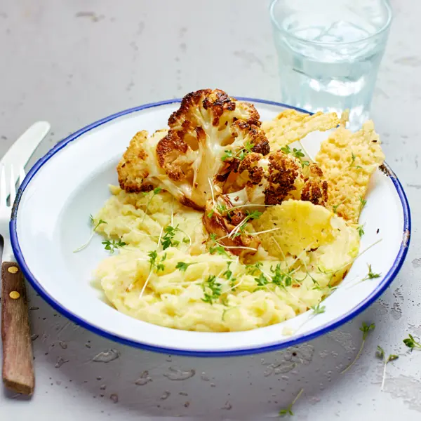 Écrasé de pommes de terre au chou rôti