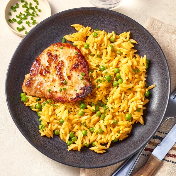 Porc & orzo crémeux au paprika