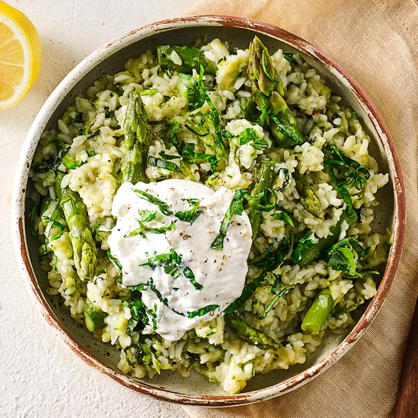 Risotto vert à la burrata