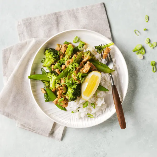 Poulet chinois au citron et riz