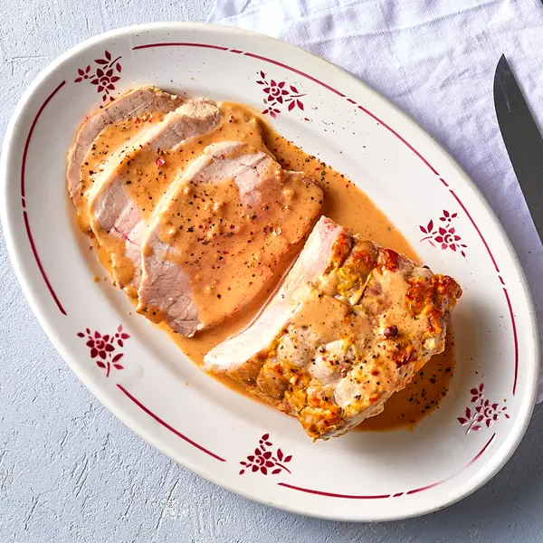 Rôti de porc à la moutarde