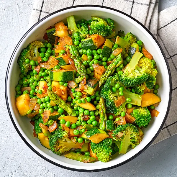 Poêlée de légumes verts
