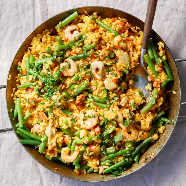 Paella aux haricots verts