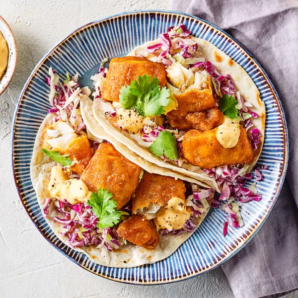 Tacos croquants avec salade de chou