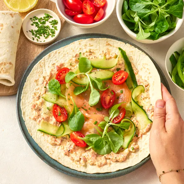 Wrap ktipiti au saumon fumé