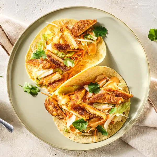 Tacos aux nuggets croustillants veggie