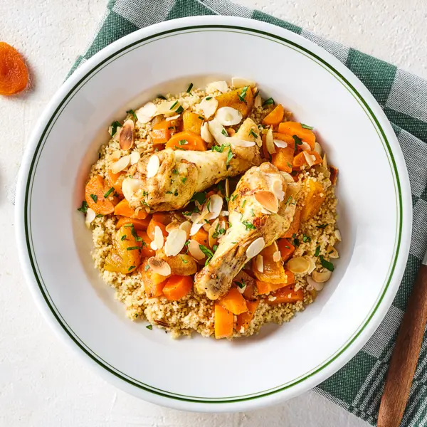 Poulet mijoté et couscous