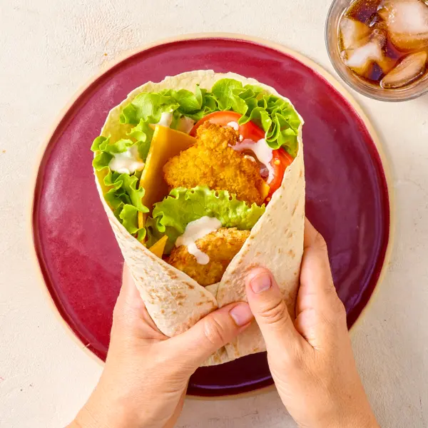 Wraps poulet pané & rösti cheddar et sauce béarnaise