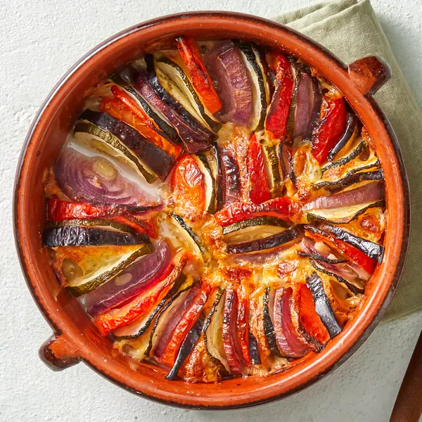 Tian de légumes à la mozzarella