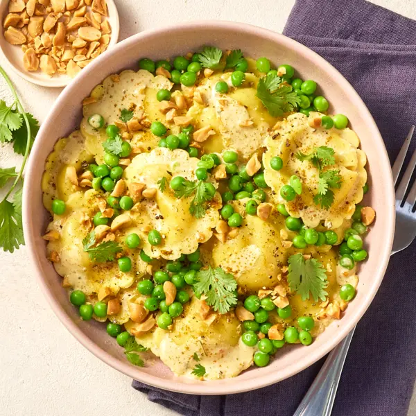 Raviolis poulet-citron au curry