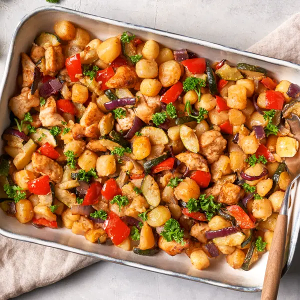 Poulet, légumes & pommes de terre