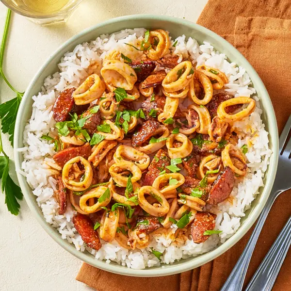 Encornets sautés au chorizo