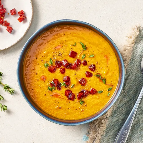 Soupe de potimarron et chorizo