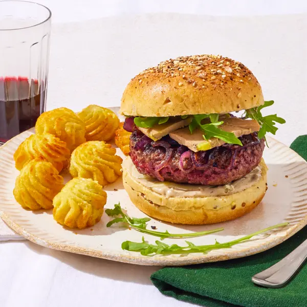 Burger gourmet au foie gras