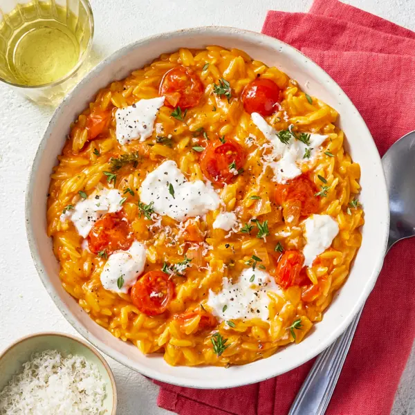 Orzotto tomate & burrata