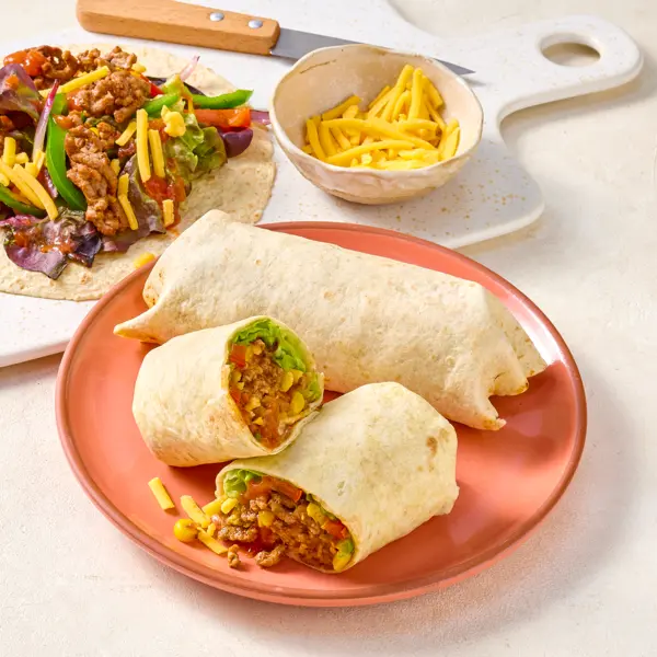 Burrito boeuf au cheddar et mais