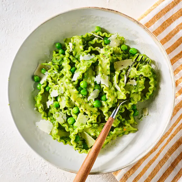 Mafaldines aux petits pois