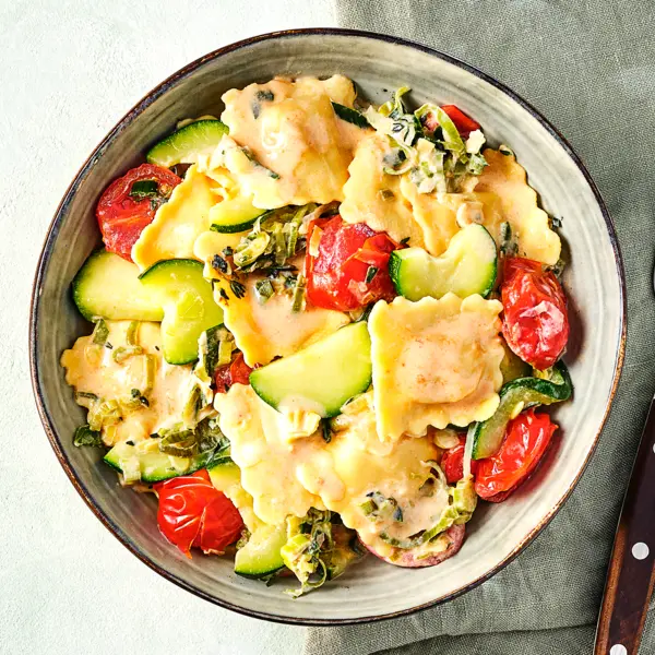Raviolis crémeux à la courgette