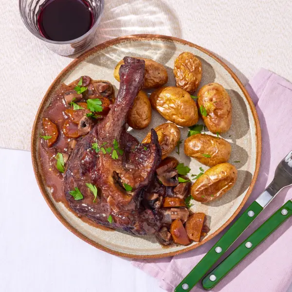 Cuisses de canard à la bourguignonne