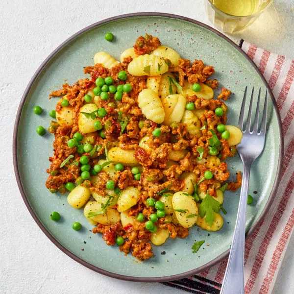 Gnocchis au veau haché & pesto rosso