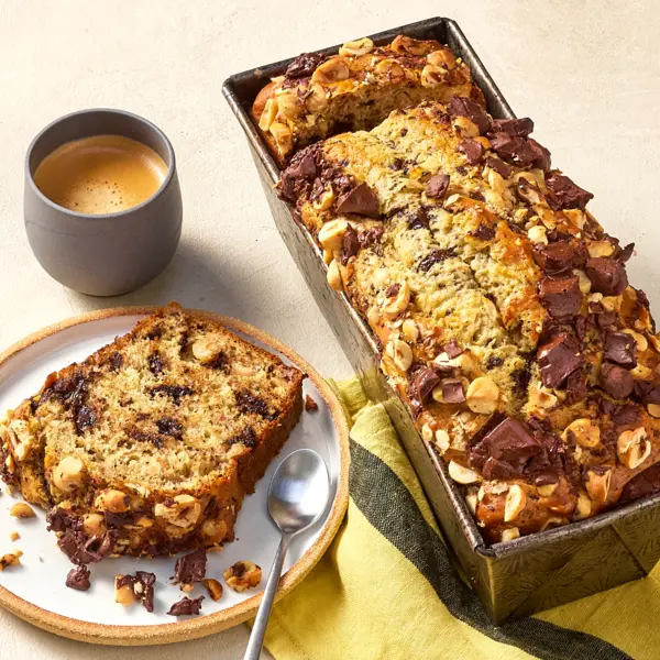 Banana bread choco-noisettes