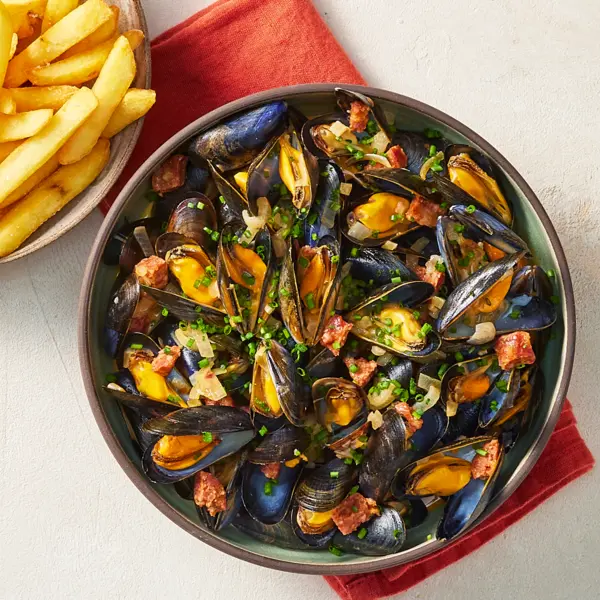 Moules au chorizo et frites