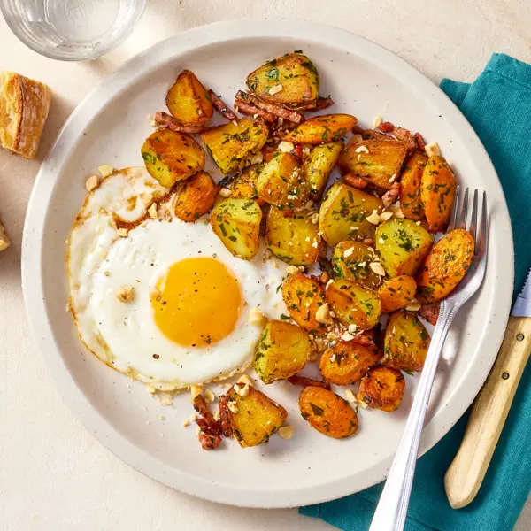 Poêlée campagnarde & son œuf