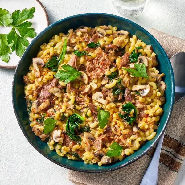 Coquillotto au confit de canard