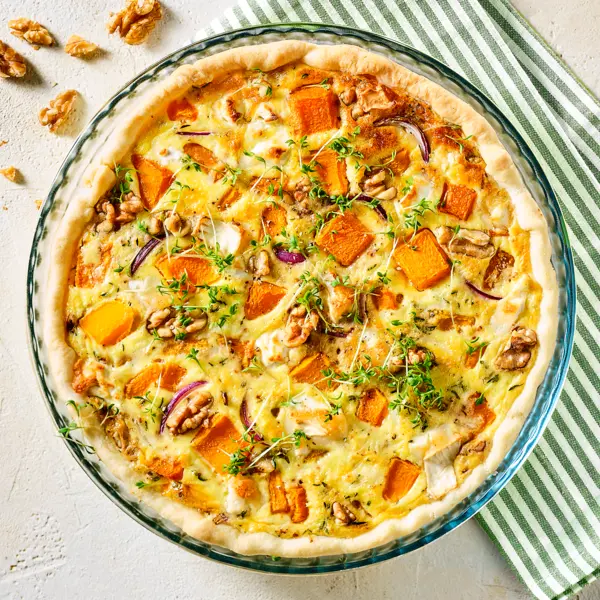 Quiche d'automne au potiron