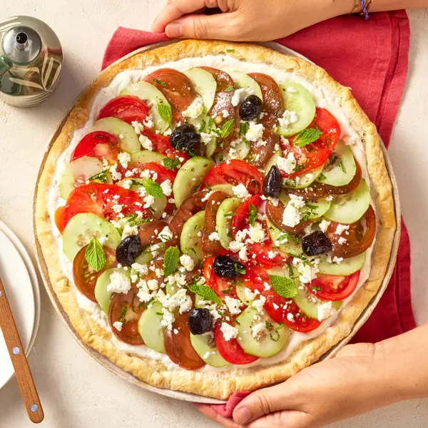 Tarte façon salade grecque