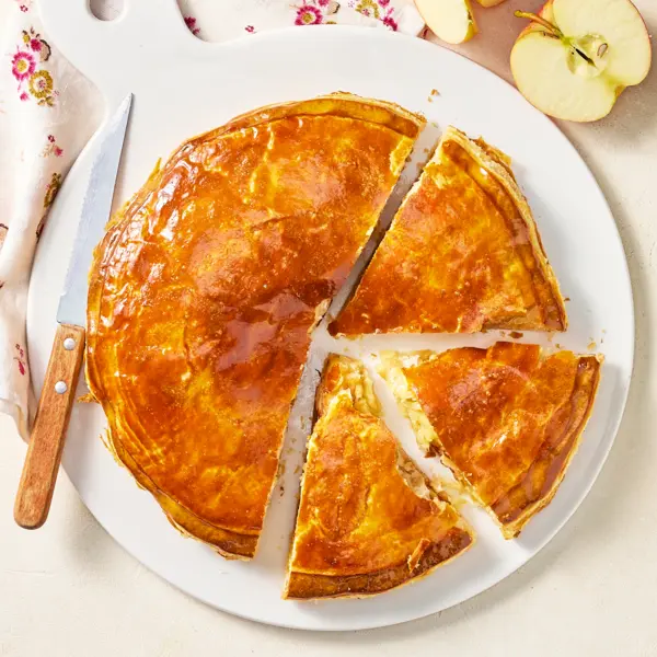Galette des rois aux pommes caramélisées
