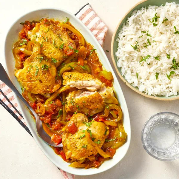 Poulet mijoté à la trinidadienne