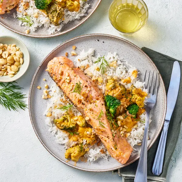 Saumon, brocolis & sauce artichaut-tomate