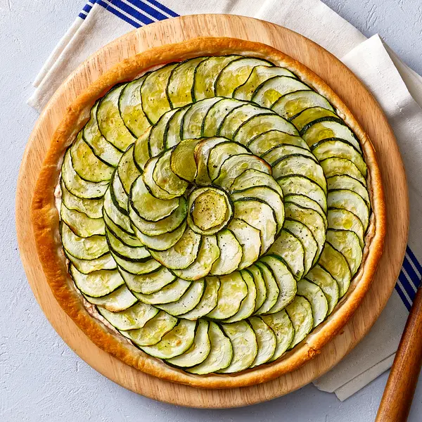 Tarte fine courgette et ricotta