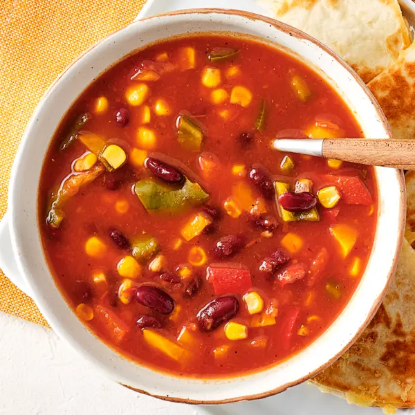 Soupe de tomate mexicaine & wraps