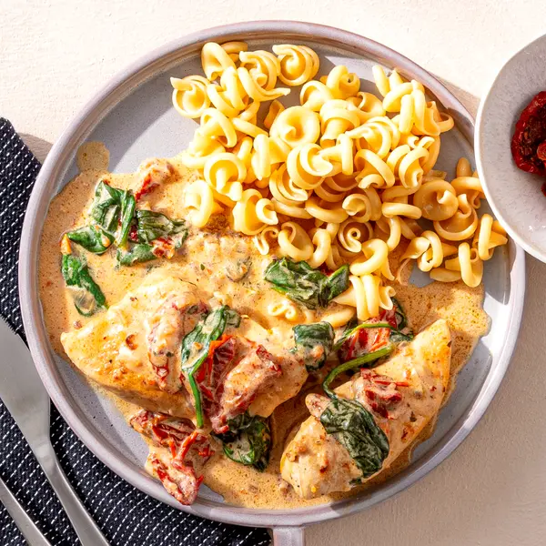 Poulet à la crème d'épinards et de parmesan