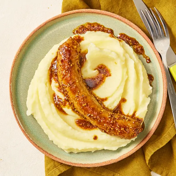 Saucisse purée & sauce miel